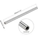 Uxcell 4pcs 304 Stainless Steel Capillary Tube 2.9mm ID 4.9mm OD 300mm Long 1mm Wall - Silver