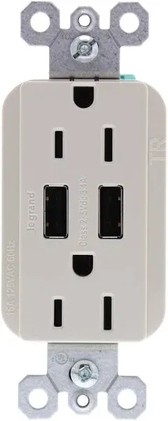 Legrand Radiant 15-Amp Decorator Wall Outlet