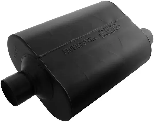 Flowmaster 952547 Super 40 Muffler, 2.5in Center Inlet 2.5in Offset Outlet