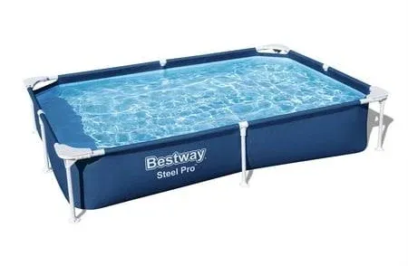 Bestway Steel 9&#039;10&#034; x 6&#039;7&#034; x 26&#034; Rectangle Above Ground Pool w/DuraPlus Liner