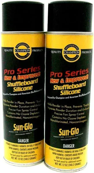 Sun-Glo Silicone Shuffleboard Spray (12 oz.) (Pack of 2)