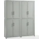 Savannah 2Pc Pantry Set Gray - 2 Pantries