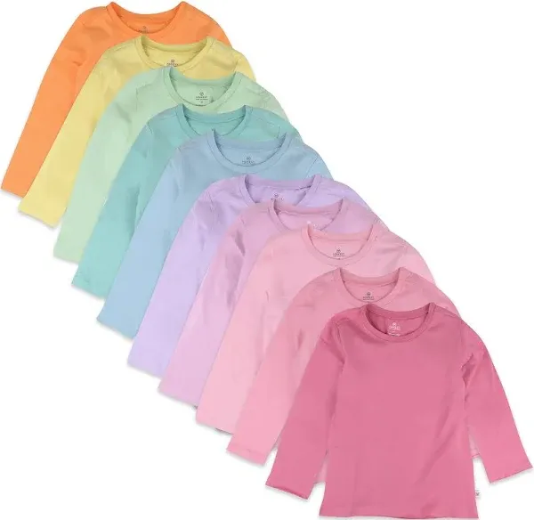 HonestBaby Multipack Long Sleeve T-Shirts Tee 100% Organic Cotton Baby