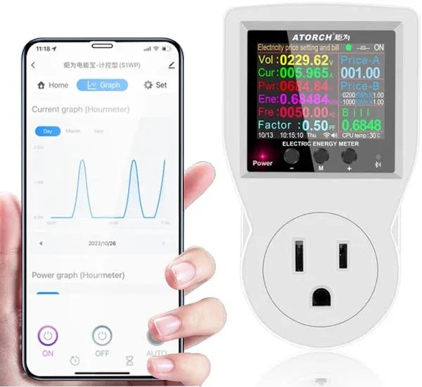 JUWEIAT AC WiFi Watt Meter