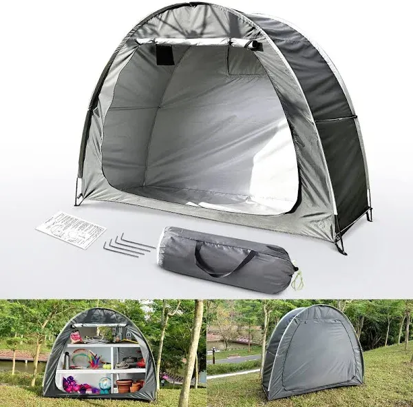 Bike Cover Storage Tent, Foldable Outdoor Bike Tent for Bikes, Garden Tools, ...