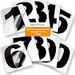 Isyfix Black Vinyl Numbers Stickers