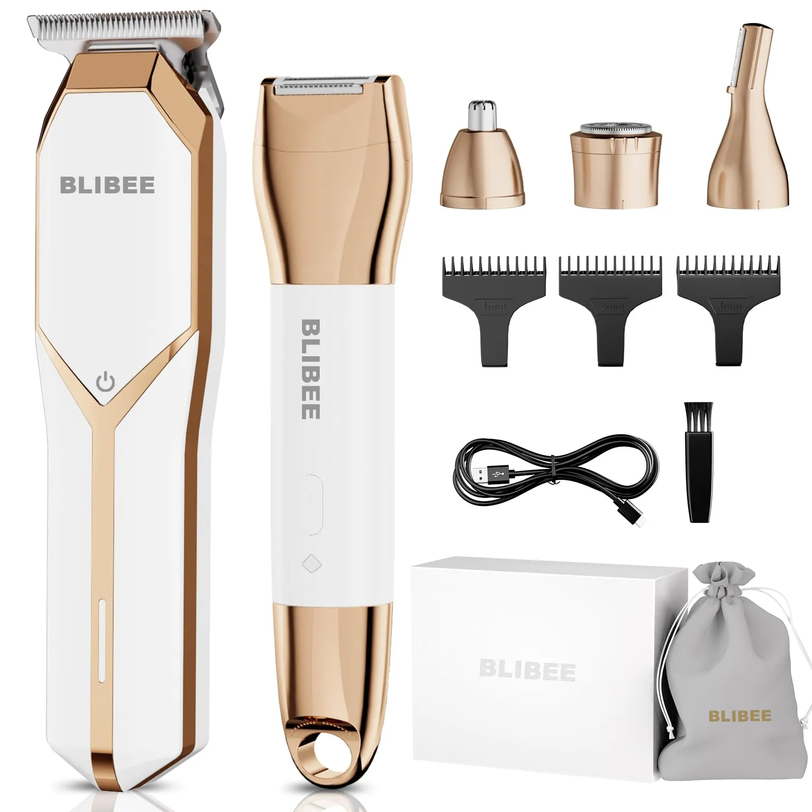 BLIBEE Women's Waterproof Electric Hair Clippers and Bikini Trimmer Set