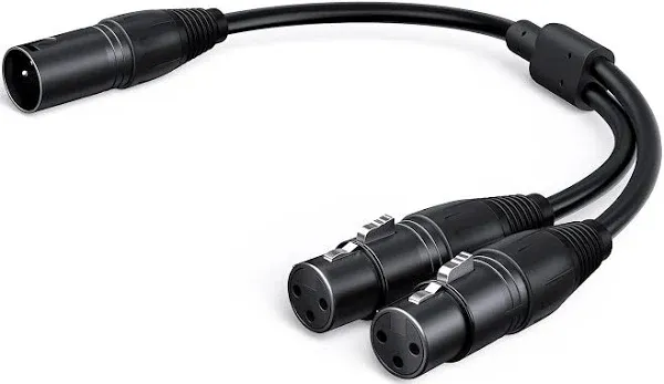 CableCreation XLR Male to Dual XLR Female Y Splitter Cable