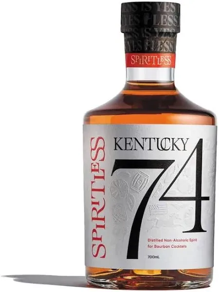 Non-Alcoholic Kentucky 74 Bourbon Whiskey Spirit, Distilled Ingredient for Cocktails, Made in Kentucky with Real Oak, 700ml Bottle (2-Pack)