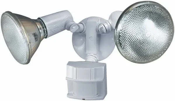 Heath Zenith Outdoor Motion Sensor Security Flood Light with Timer SL-5406-Wh