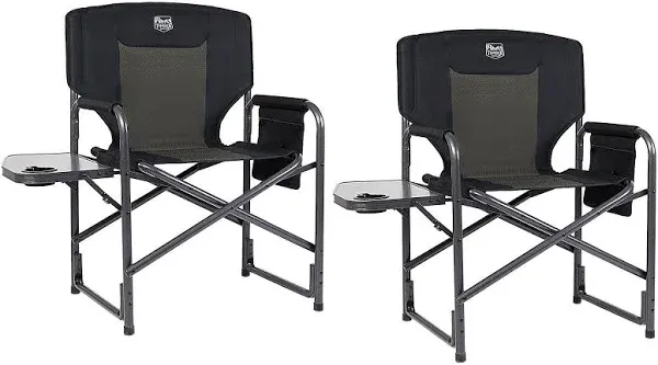 TIMBER RIDGE Lightweight Oversized Camping Chair Portable Aluminum Directors Chair with Side Table for Outdoor Camping