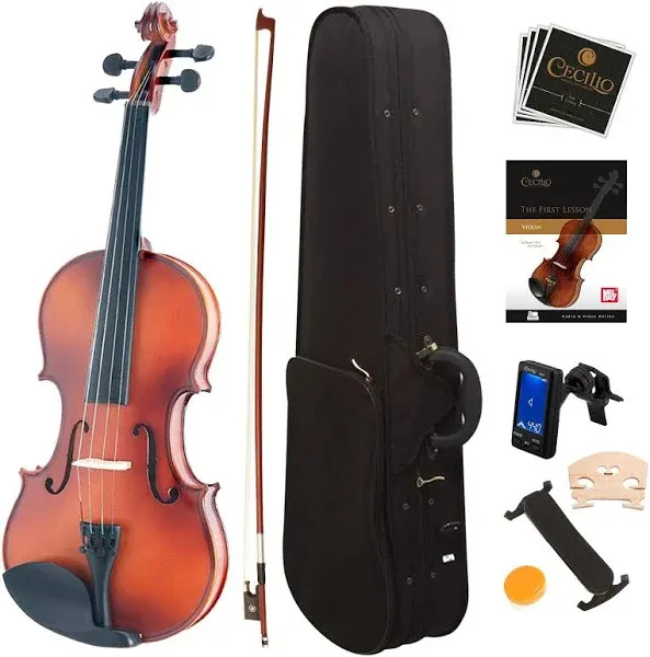 Mendini MV300 4/4 Acoustic Violin and Case