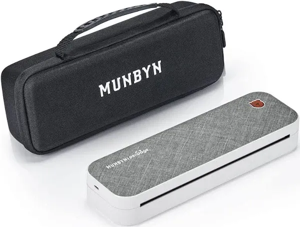 MUNBYN A4 Bluetooth Thermal Printer Portable Wireless Home Travel Mobile Printer