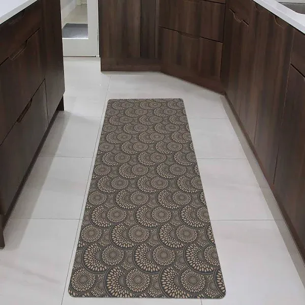 Shape28 Runner Mat Ultra-Thin Kitchen Rug with Non Slip Rubber Backing 60x23, Cappuccino