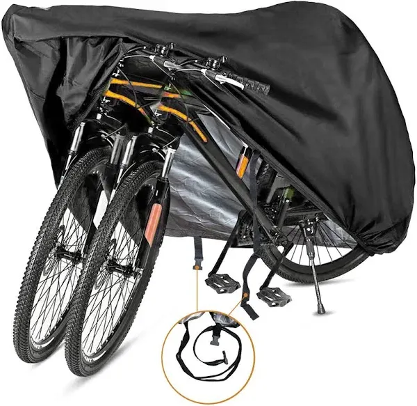 Bike Cover for 1, 2 or 3 Bikes - Outdoor Waterproof Bicycle Covers - 420D Heavy Duty Ripstop Material Offers Constant Protection for All Types of Bicycles All Through The 4 Seasons