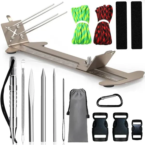 Paracord Bracelet Jig Kit with Knotters Tool Marlin Spike Paracord FID Set La...