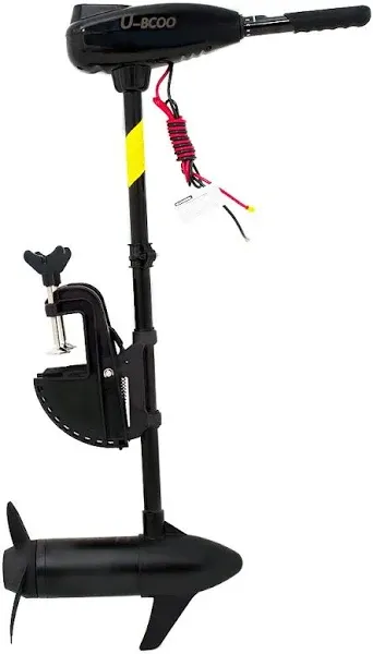 8 Speed Saltwater Transom Mounted Electric Trolling Motor Fishing Boat Outboard Motor Kayak (L-12V-46lbs)