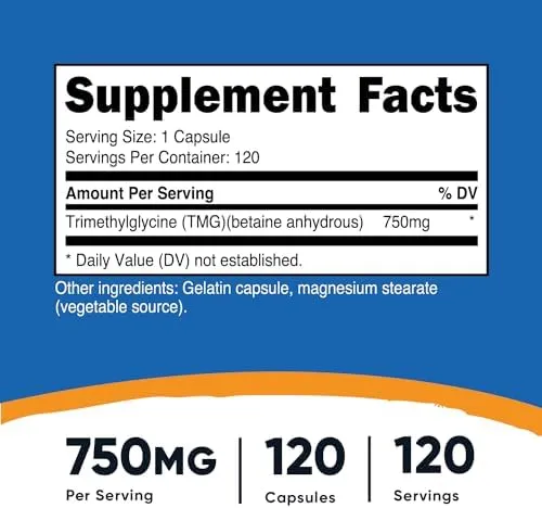 Nutricost TMG 750mg - 120 Capsules