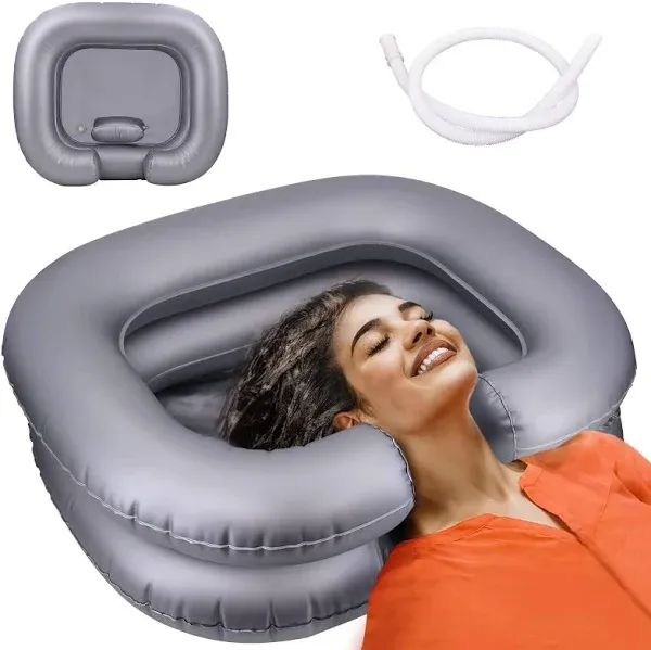 Cehim Inflatable Shampoo Basin - Portable Shampoo Bowl, Hair Washing Basin for Bedridden, Disabled,Injured, Hair Wash Tub for Dreadlocks and at Home S