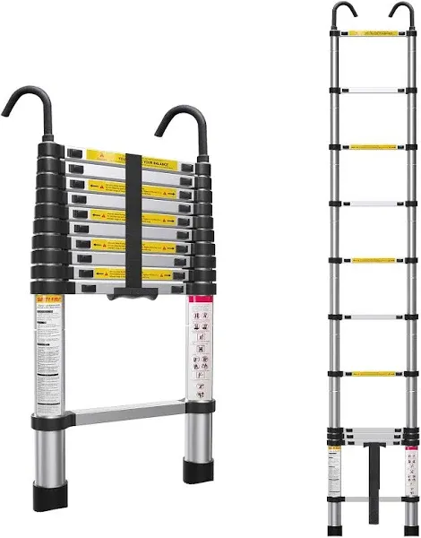 ZenAscend 10.5ft Multi-Purpose Collapsible Telescoping Ladder