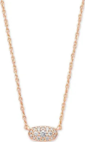 Grayson Gold Crystal Pendant Necklace in Pink Ombre