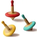 Shumee Handmade Wooden Spinning Tops