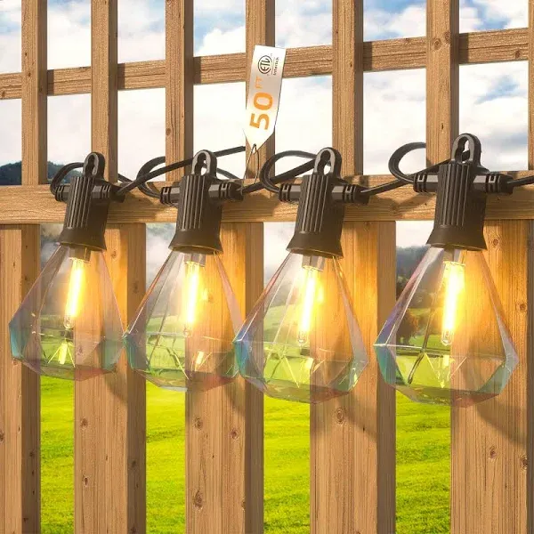 Zuske 50FT Outdoor LED String Lights