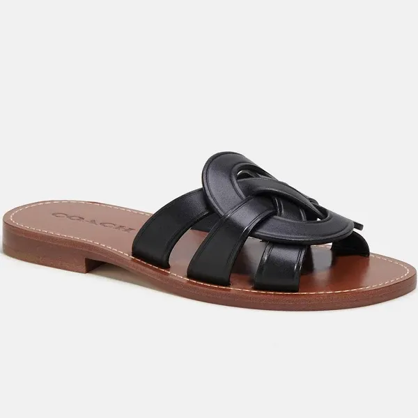 Coach Womens Issa Leather Sandal