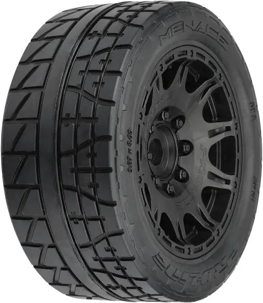 Pro-Line 1/6 Menace HP Belted Fr/Rr 5.7" MT Tires Mounted 24mm Blk Raid PRO1020510