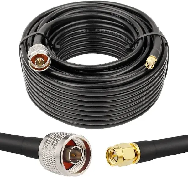 SMA to N Cable 50ft KMR240 N Male to SMA Male Cable Low Loss Type N to SMA Cable 50 Ohm