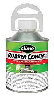 Slime Rubber Cement w/ No-Mess Brush Applicator 8 oz- 1050