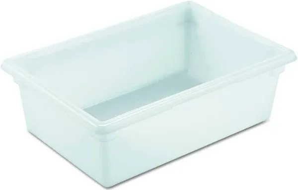 RUBBERMAID COMMERCIAL PRODUCTS FG350000WHT Food/Tote Box,26 in L,White 5M675