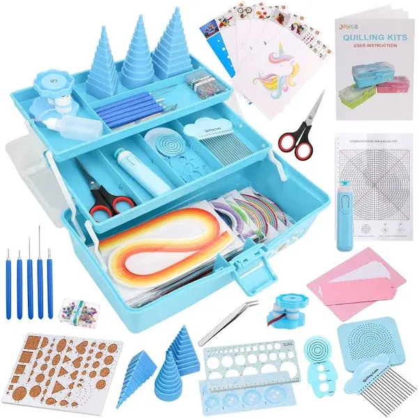 QUILLING KIT with Paper Crimper Tool Husking Board Electronic Pen Pink JOYPLUS