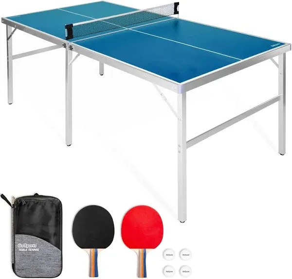 GoSports Mid-Size Table Tennis Game Set - Indoor/Outdoor Portable Table Tenni...