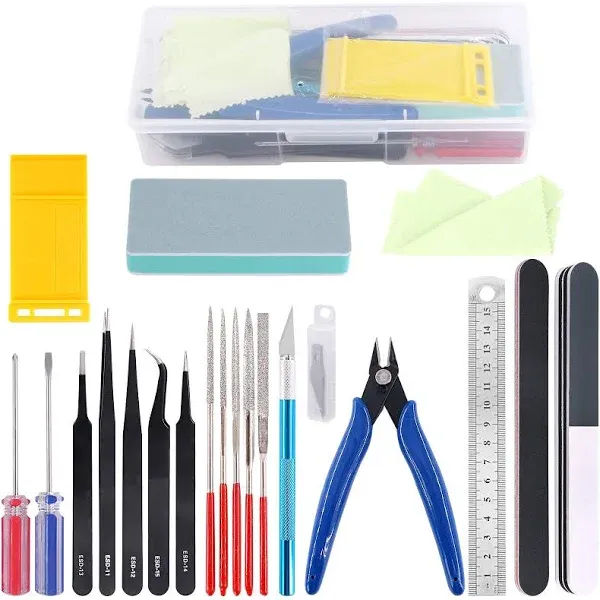 Findfly 21Pcs Modeler Basic Tools Craft Set for Gundam Car Model Building