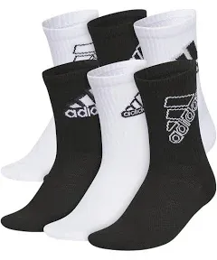 Boys adidas Cushioned Mixed 2.0 6-Pack Crew Socks