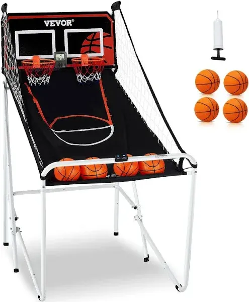 VEVOR Foldable Indoor Shot Basketball Arcade Game 2 Player Balls