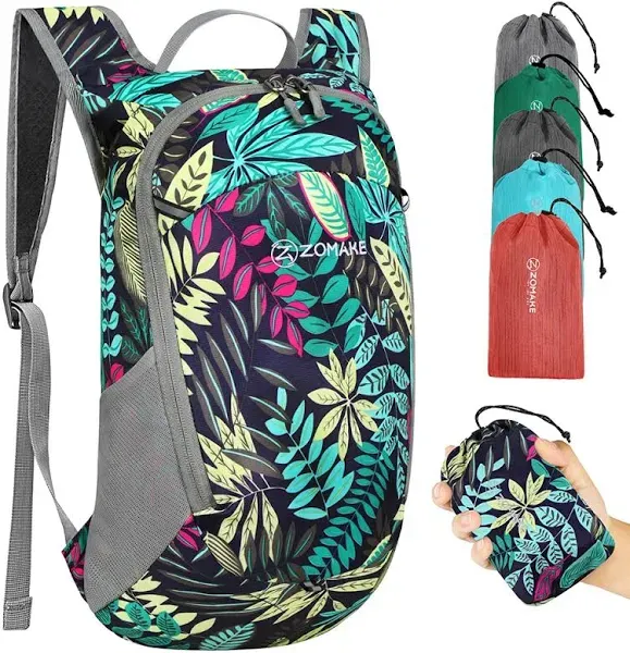  Ultra Lightweight Packable Backpack 18L - Foldable Small Mixed Color-leaves