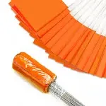 *LOT OF 100* Orange Marker Flags | 15X4X5&#034; Lawn Flags Landscape Flags