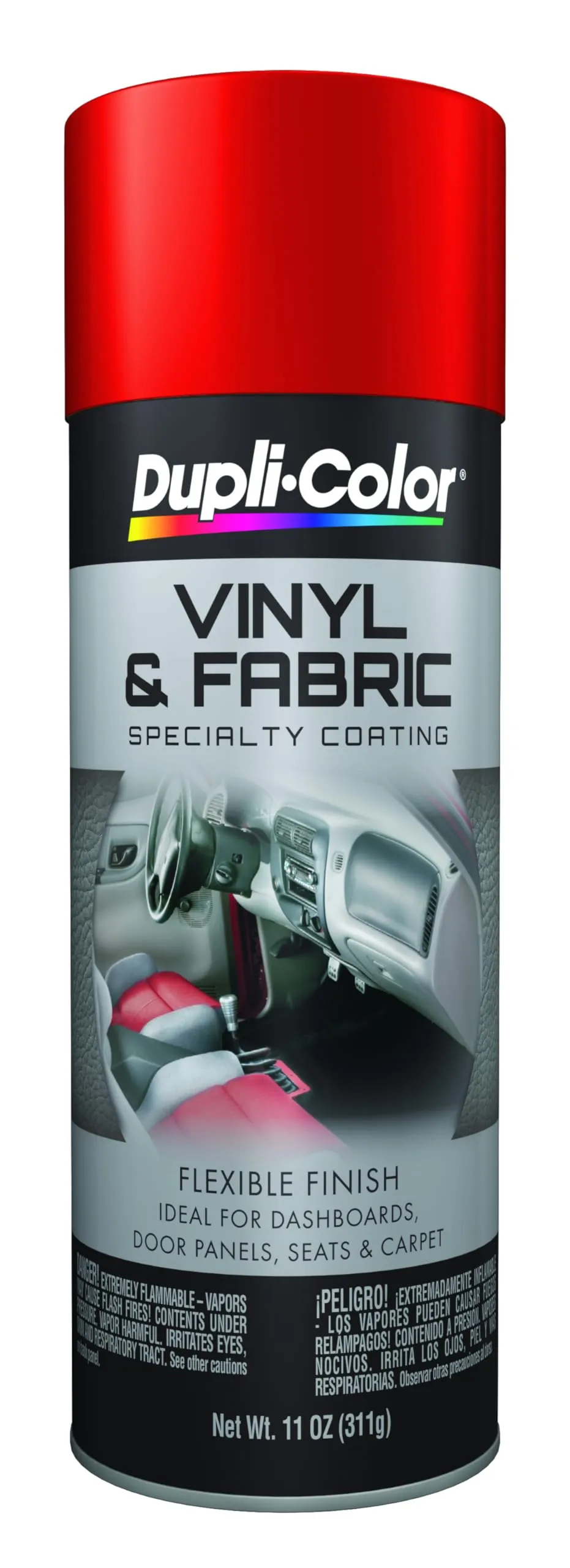 NEW DUPLI-COLOR VINYL &amp; FABRIC HVP100 VINYL RED 11OZ SPRAY CAN {AM}