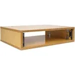 Sound Town DIY 2U Studio Rack with Solid Baltic Birch Plywood, Golden Oak for Recording Room, Home Studio (SDRK-Y2)