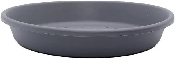 The HC Companies 16 Inch Round Plastic Classic Plant Saucer - Indoor Outdoor Plant Trays for Pots - 16"x16"x3" Black