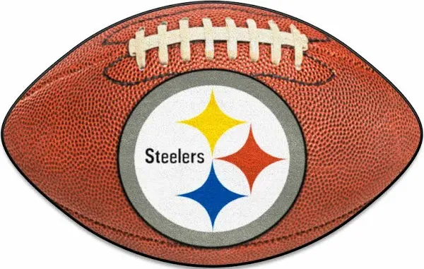 Fanmats NFL Pittsburgh Steelers Football Shape Rookie Mat Area Bath Mat 20&#034;x 30&#034;