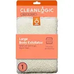 Cleanlogic Bath and Body Exfoliating Body Scrubber, Large Exfoliator Tool for Smooth and Softer Skin, Daily Skincare Routine, Assorted Colors, 3 Count