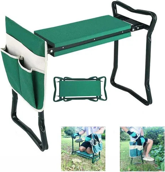 BESTHLS Garden Kneeler and Seat - Heavy Duty Folding Stool for Gardening, Protects Knees and Back, Supports up to 330 lbs - Ideal for Gardeners