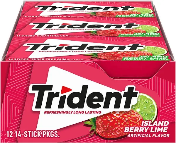 Trident Island Berry Lime Sugar Free Gum