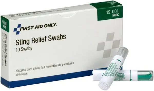 First Aid Only Sting Relief Swabs 100/Box