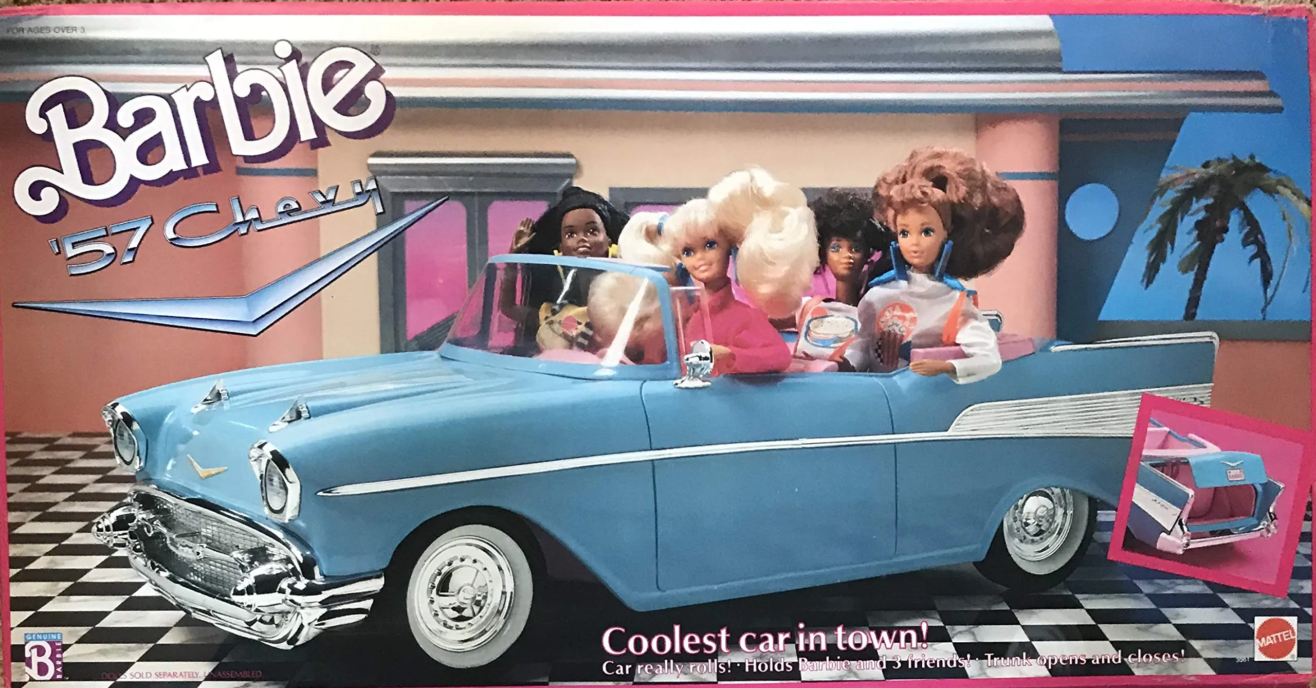 1989 Mattel Barbie &#039;57 Chevy Car 3561