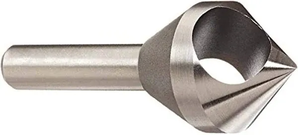 KEO 53513 Cobalt Steel Single-End Countersink, Uncoated (Bright) Finish, 82 Degree Point Angle, Round Shank, 3/8" Shank Diameter, 5/8" Body Diameter