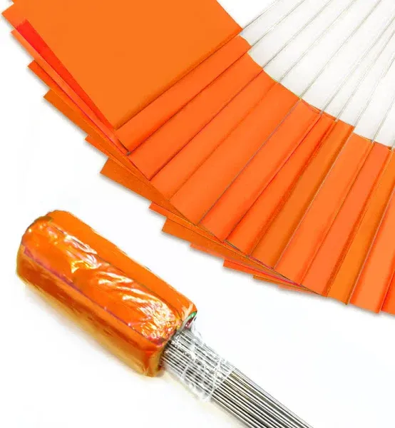 Zozen 100Pack Fluorescent Orange Marking Flags, Writable | Marker Flags - 15x4x5 Inch, Lawn Flags, Landscape Flags, Marker Flags for Lawn, Survey Flags, Irrigation Flags, Sprinkler Flags, Survey Flags.